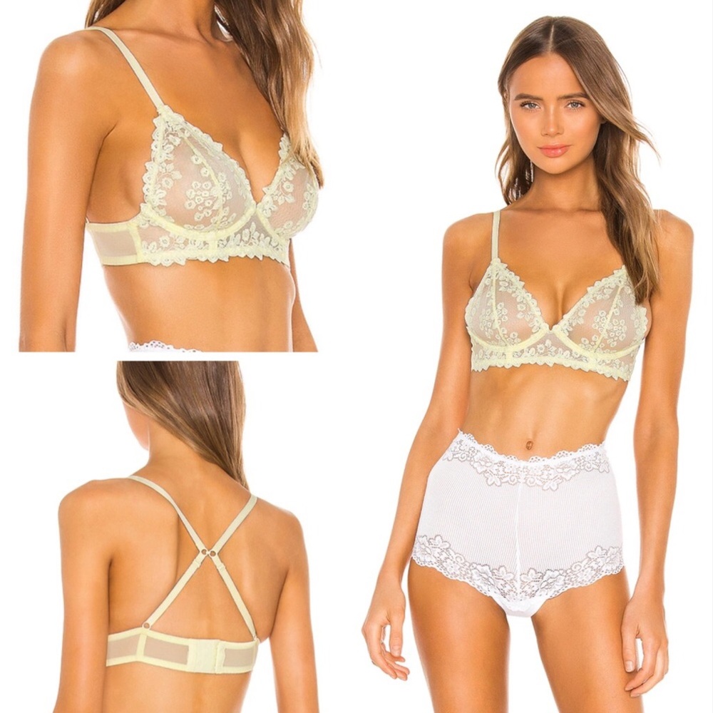 Free People Veronica Bra Women Color Faded Sunshine Size SIZE 32C